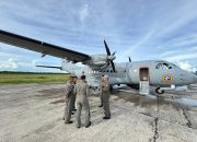 Pastikan Keamanan Perbatasan Perairan Utara Papua, TNI AL Laksanakan Patroli Udara Dengan Pesawat CN235 MPA P-8303