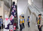Ciptakan Rasa Aman dan Nyaman, Polsek Bandara Amankan Keberangkatan Rombongan Haji