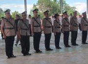 Kapolres Bitung Albert Zai Pimpin Serah Terima Jabatan 2 Kasat dan 3 Kapolsek