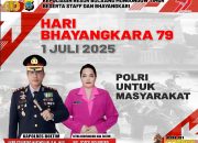 Kapolres Boltim Bersama Staf dan Bhayangkari Ucapkan Selamat Hari Bhayangkara ke-79