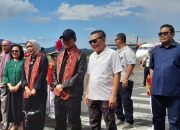 Kapolresta Manado bersama PJU Polda Sulut Sambut Kedatangan Wakapolda Baru Brigjen Pol Awi Setiyono di Bandara Sam Ratulangi