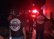 Kebakaran Gudang Sembako,Polres Bitung Turunkan Puluhan Personil