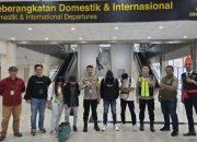 Keberangkatan Empat Calon Pekerja Ilegal Tujuan Thailand di Amankan Polsek Bandara Sam Ratulangi