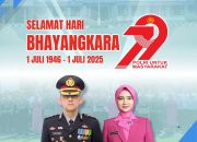 Kapolres Minahasa Utara Bersama Staf dan Bhayangkari Ucapkan Dirgahayu Bhayangkara ke-79