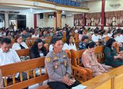 Kapolsek Maesa Hadiri Ibadah Syukur Pisah Sambut dan Pelantikan Ketua BPMJ GMIM “Nasareth” Bitung Tengah