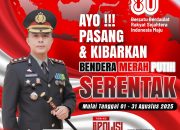 POLRES Bitung Ajak Warga Kibarkan Bendera Merah Putih Serentak Selama Bulan Agustus 2025