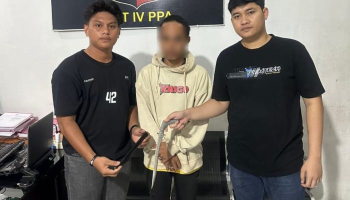 Kurang Dari Dua Jam,Polres Bitung Ringkus Pelaku Penganiayaan Bersenjata Tajam