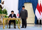 Presiden Prabowo Terima Kunjungan Kehormatan Ketua MPR RRT Wang Huning di Istana Merdeka
